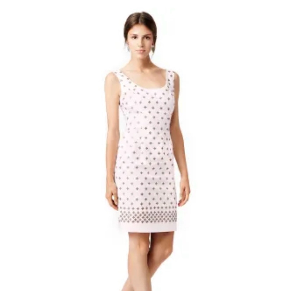 🌟 NWT Marchesa Voyage Dusty Pink Embroidered Sleeveless Sheath Dress